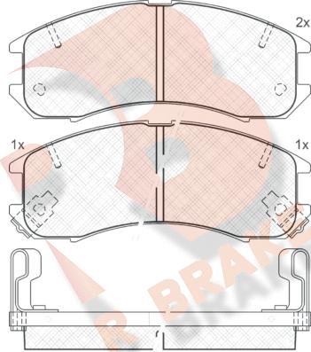 R Brake RB0795 - Тормозные колодки, дисковые, комплект autospares.lv