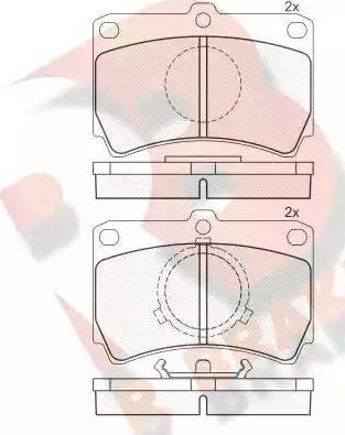 R Brake RB0756 - Тормозные колодки, дисковые, комплект autospares.lv