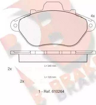 R Brake RB0786 - Тормозные колодки, дисковые, комплект autospares.lv