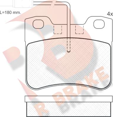 R Brake RB0788-202 - Тормозные колодки, дисковые, комплект autospares.lv