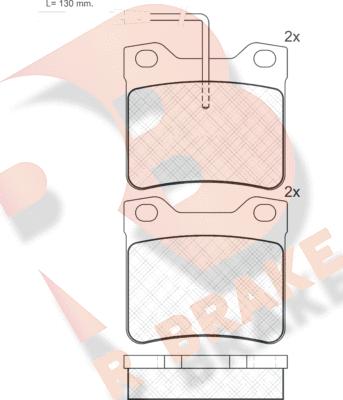 R Brake RB0787 - Тормозные колодки, дисковые, комплект autospares.lv