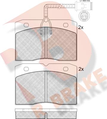 R Brake RB0730 - Тормозные колодки, дисковые, комплект autospares.lv