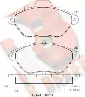 R Brake RB0779 - Тормозные колодки, дисковые, комплект autospares.lv