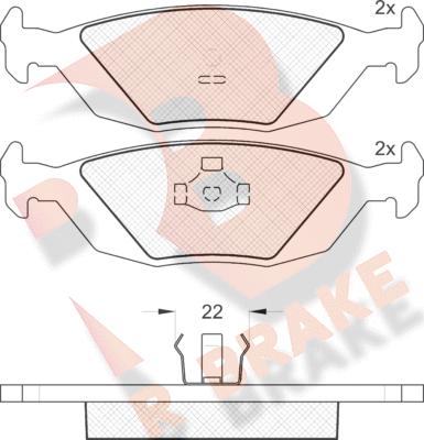 R Brake RB0775 - Тормозные колодки, дисковые, комплект autospares.lv