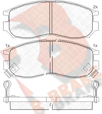 R Brake RB0771 - Тормозные колодки, дисковые, комплект autospares.lv