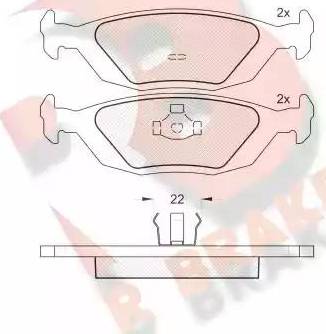 R Brake RB0778 - Тормозные колодки, дисковые, комплект autospares.lv