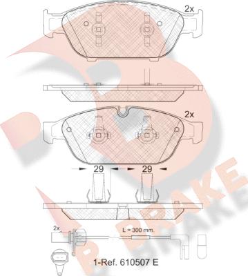 R Brake RB1993 - Тормозные колодки, дисковые, комплект autospares.lv