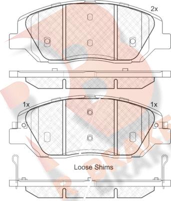 R Brake RB1997 - Тормозные колодки, дисковые, комплект autospares.lv