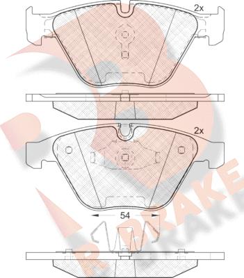 R Brake RB1940 - Тормозные колодки, дисковые, комплект autospares.lv