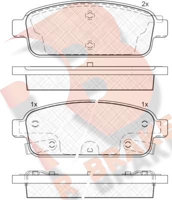 R Brake RB1943 - Тормозные колодки, дисковые, комплект autospares.lv