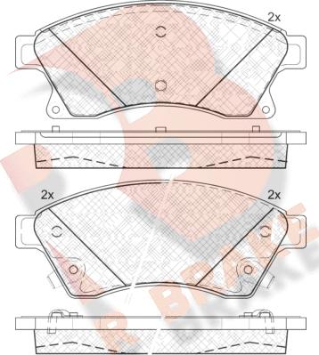 R Brake RB1942 - Тормозные колодки, дисковые, комплект autospares.lv