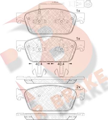 R Brake RB1953 - Тормозные колодки, дисковые, комплект autospares.lv