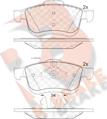 R Brake RB1903 - Тормозные колодки, дисковые, комплект autospares.lv