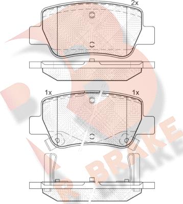 R Brake RB1916 - Тормозные колодки, дисковые, комплект autospares.lv