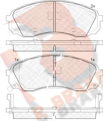 R Brake RB1911 - Тормозные колодки, дисковые, комплект autospares.lv