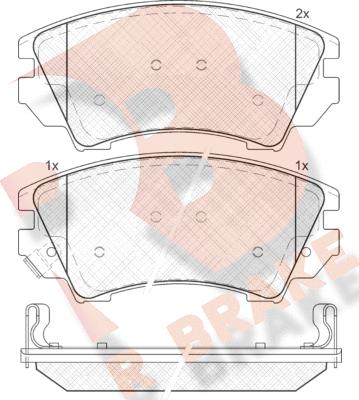 R Brake RB1913 - Тормозные колодки, дисковые, комплект autospares.lv