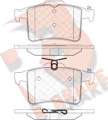 R Brake RB1981 - Тормозные колодки, дисковые, комплект autospares.lv