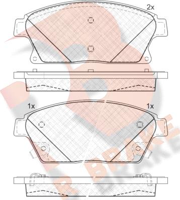 R Brake RB1939-202 - Тормозные колодки, дисковые, комплект autospares.lv