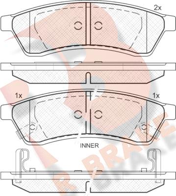 R Brake RB1930 - Тормозные колодки, дисковые, комплект autospares.lv