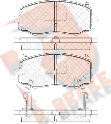 R Brake RB1937 - Тормозные колодки, дисковые, комплект autospares.lv