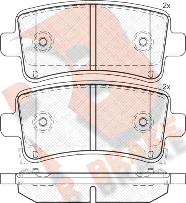 R Brake RB1929 - Тормозные колодки, дисковые, комплект autospares.lv