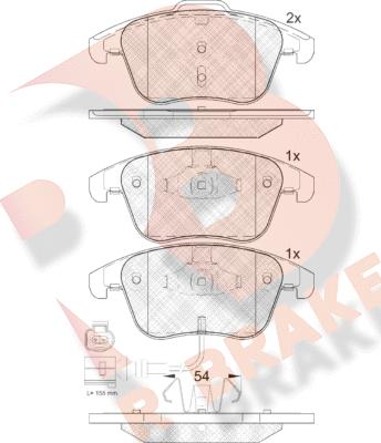 R Brake RB1923 - Тормозные колодки, дисковые, комплект autospares.lv