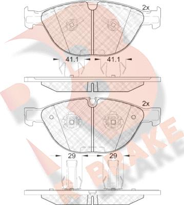 R Brake RB1973 - Тормозные колодки, дисковые, комплект autospares.lv