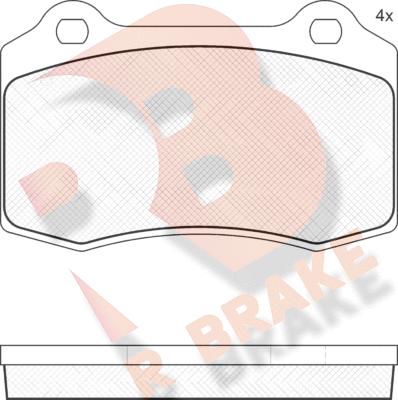 R Brake RB1447 - Тормозные колодки, дисковые, комплект autospares.lv