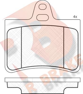 R Brake RB1407 - Тормозные колодки, дисковые, комплект autospares.lv