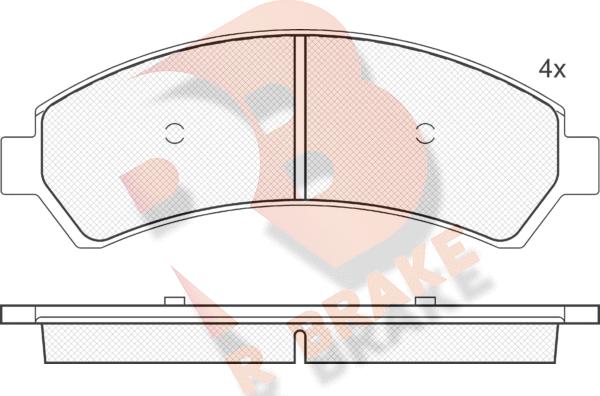 R Brake RB1410 - Тормозные колодки, дисковые, комплект autospares.lv