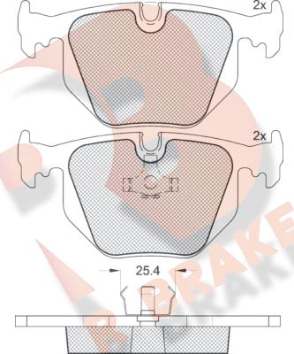 R Brake RB1548 - Тормозные колодки, дисковые, комплект autospares.lv