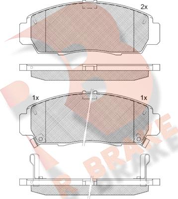 R Brake RB1543-203 - Тормозные колодки, дисковые, комплект autospares.lv