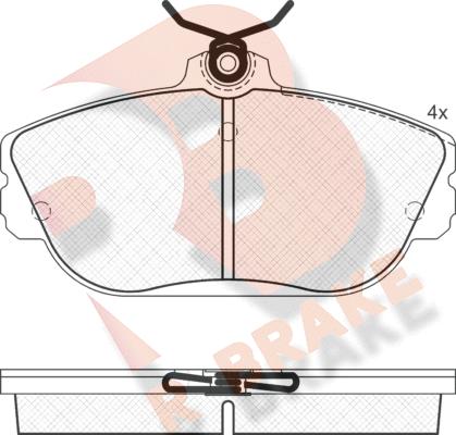 R Brake RB1506 - Тормозные колодки, дисковые, комплект autospares.lv