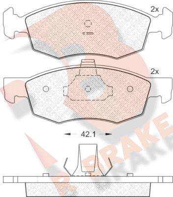 R Brake RB1508 - Тормозные колодки, дисковые, комплект autospares.lv