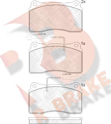 R Brake RB1515 - Тормозные колодки, дисковые, комплект autospares.lv