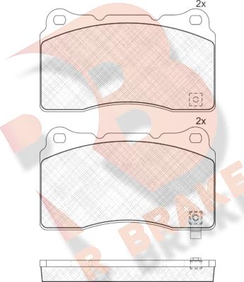 R Brake RB1585 - Тормозные колодки, дисковые, комплект autospares.lv