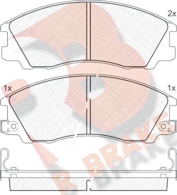 R Brake RB1539 - Тормозные колодки, дисковые, комплект autospares.lv