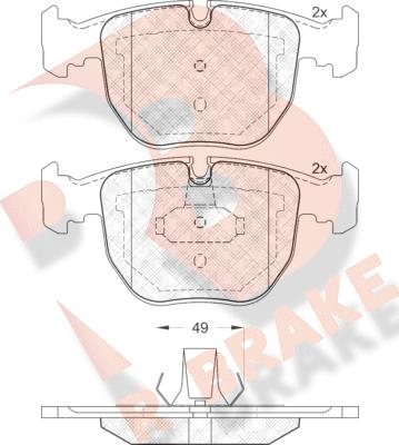 R Brake RB1530 - Тормозные колодки, дисковые, комплект autospares.lv