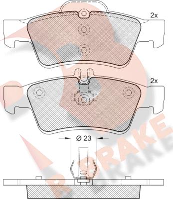 R Brake RB1576-396 - Тормозные колодки, дисковые, комплект autospares.lv