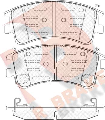 R Brake RB1578 - Тормозные колодки, дисковые, комплект autospares.lv