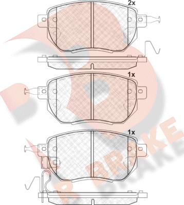 R Brake RB1696 - Тормозные колодки, дисковые, комплект autospares.lv