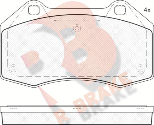 R Brake RB1679 - Тормозные колодки, дисковые, комплект autospares.lv