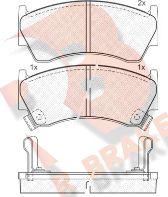 R Brake RB1094 - Тормозные колодки, дисковые, комплект autospares.lv