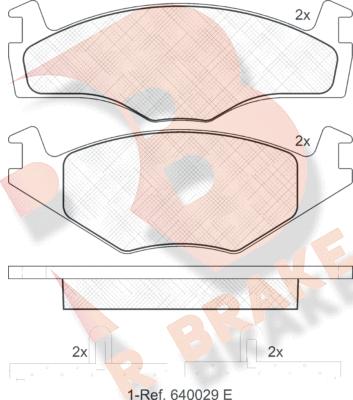 R Brake RB1048 - Тормозные колодки, дисковые, комплект autospares.lv