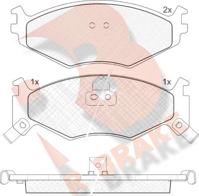 R Brake RB1056-205 - Тормозные колодки, дисковые, комплект autospares.lv