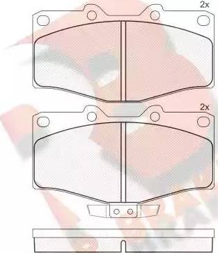 R Brake RB1006 - Тормозные колодки, дисковые, комплект autospares.lv