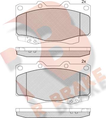 R Brake RB1007-208 - Тормозные колодки, дисковые, комплект autospares.lv