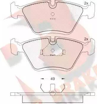 R Brake RB1083 - Тормозные колодки, дисковые, комплект autospares.lv