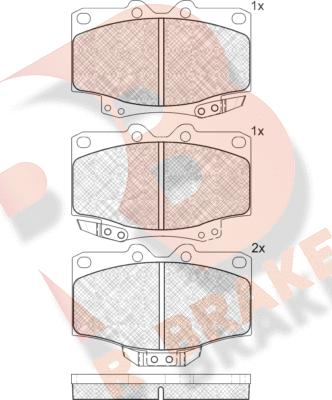 R Brake RB1034 - Тормозные колодки, дисковые, комплект autospares.lv