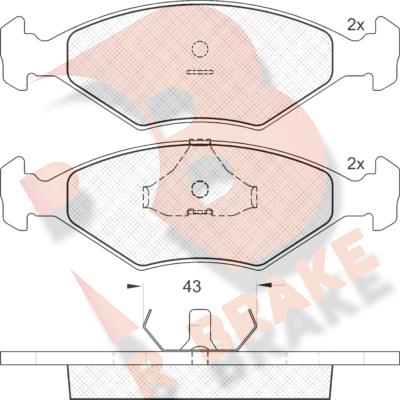 R Brake RB1148 - Тормозные колодки, дисковые, комплект autospares.lv